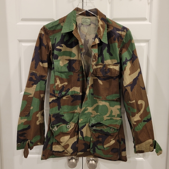 Authentic Vintage Military Woodland Jacket Mens Size XS Women's Size S - Picture 14 of 14